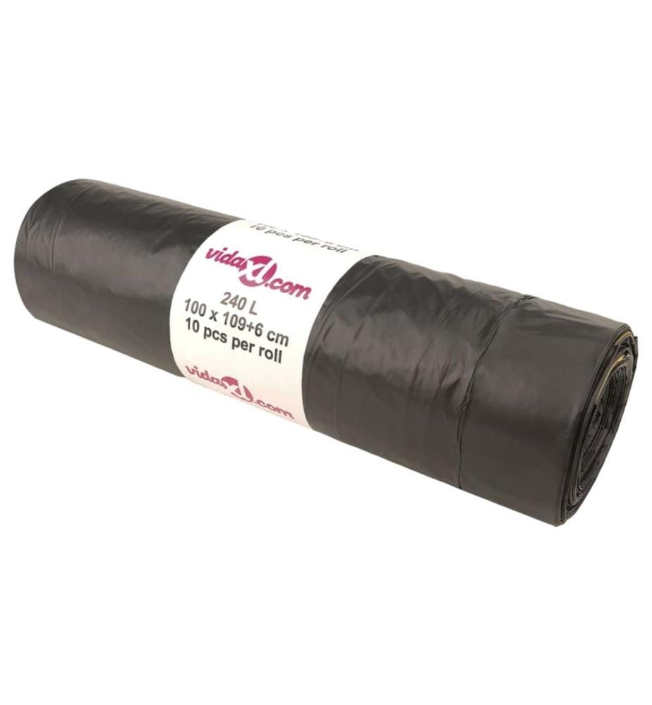 Müllsäcke mit Zugband 150 Stk. Schwarz 240 L