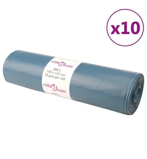 Sacs poubelles 100 pcs bleu 240 L