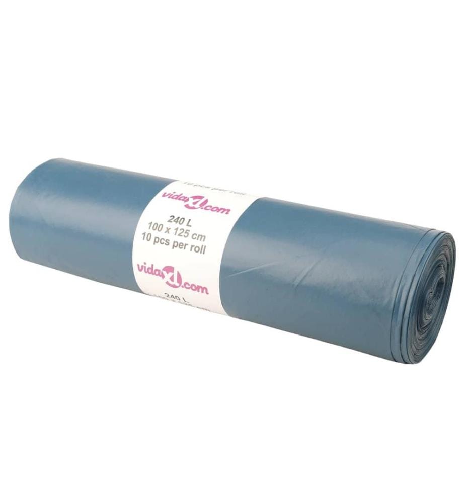 Sacs poubelles 100 pcs bleu 240 L