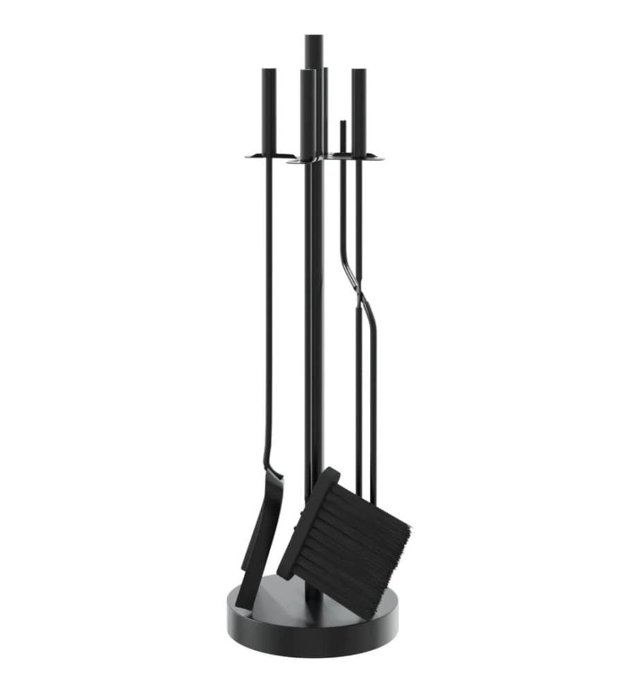 5-teiliges Kaminbesteck-Set 18 x 66 cm Stahl
