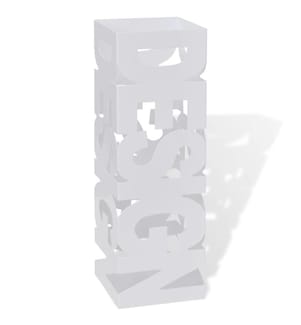 Schirmhalter Schirmständer Gehstöcke Stahl weiss quadratisch 48,5 cm