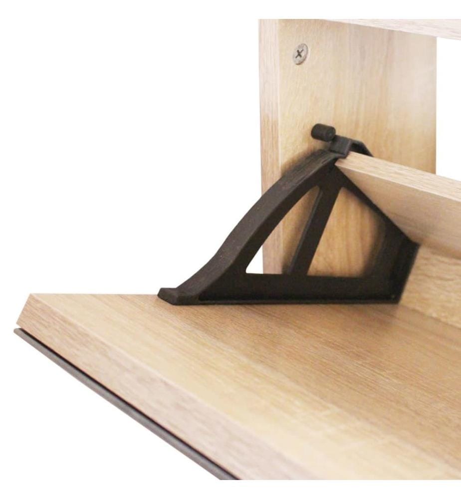 Schuhschrank mit 3 Fächern Spiegel Eiche-Optik 63x17x102,5 cm