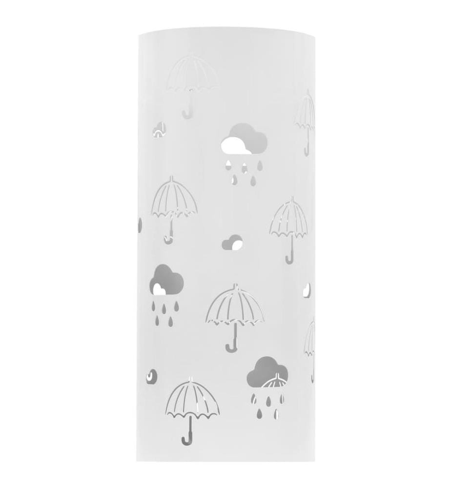 Regenschirmständer Regenschirm-Motiv Stahl Weiss