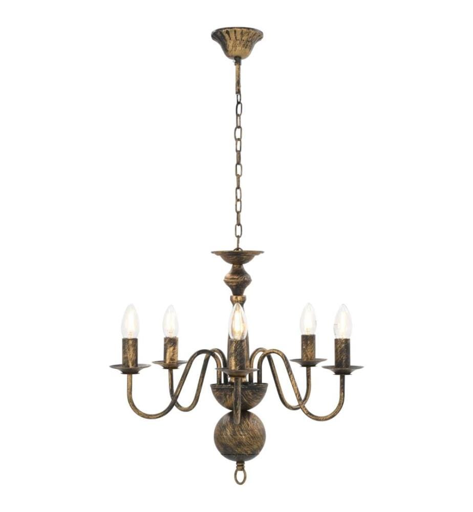 Lustre Noir antique 5 ampoules E14