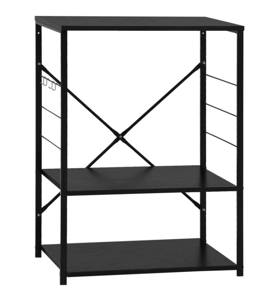 Armoire à four à micro-ondes Noir 60x39,6x79,5 cm