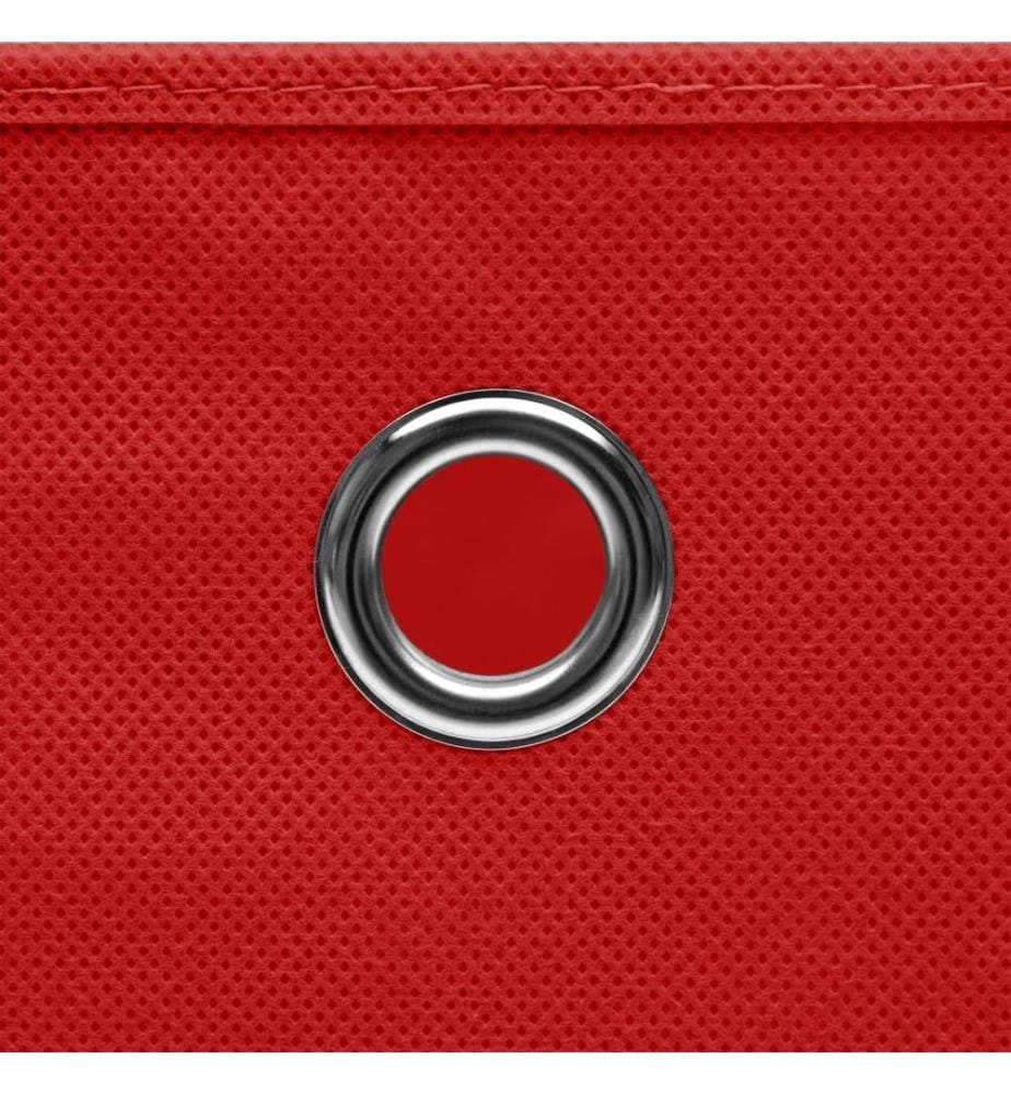 Boîtes de rangement 4 pcs Rouge 32x32x32 cm Tissu