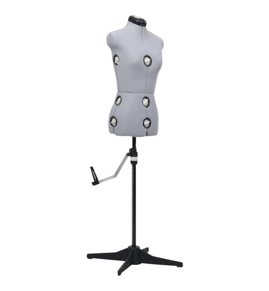 Mannequin de robe ajustable pour femme Gris S Taille 33-40