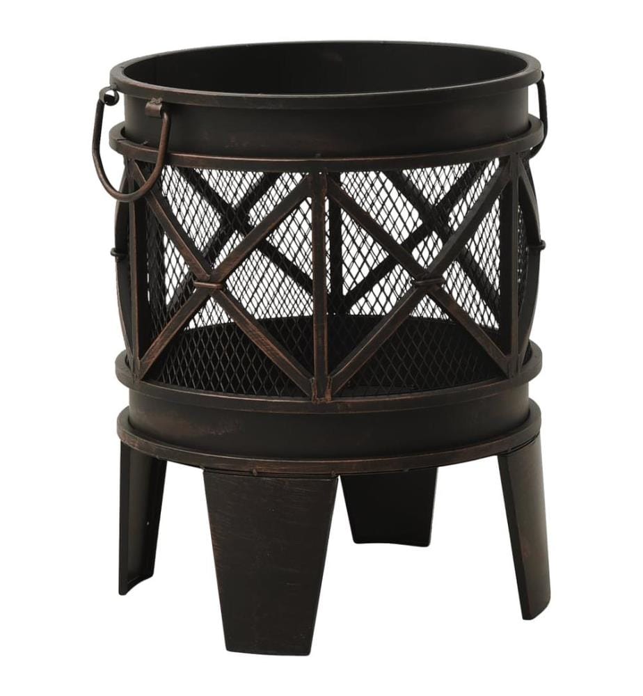 Foyer rustique avec tisonnier F42x54 cm Acier