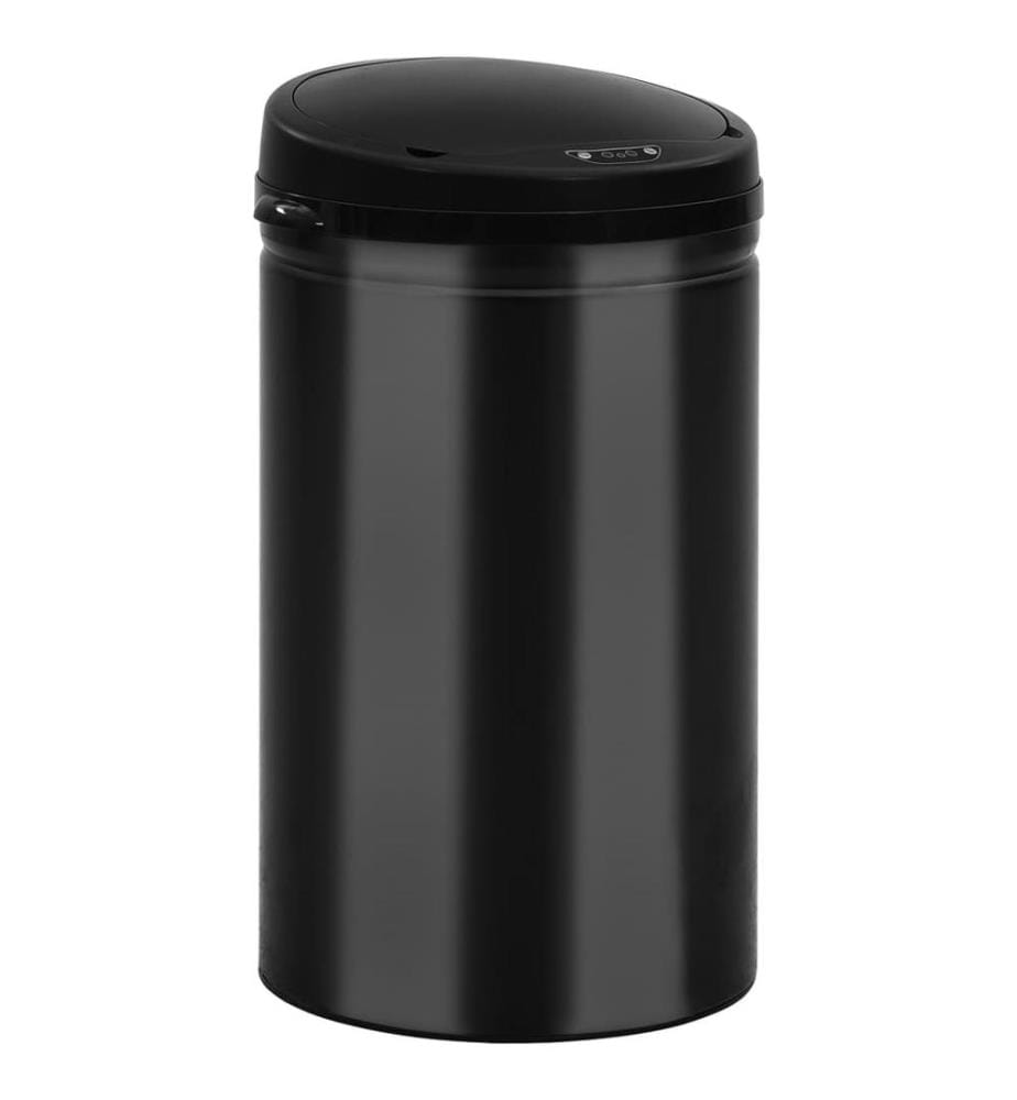 Automatischer Sensor-Mülleimer 40 L Kohlenstoffstahl Schwarz