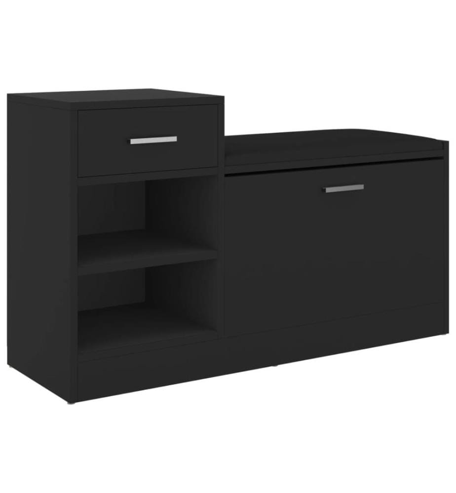 Schuhbank Schwarz 94,5x31x57 cm Holzwerkstoff