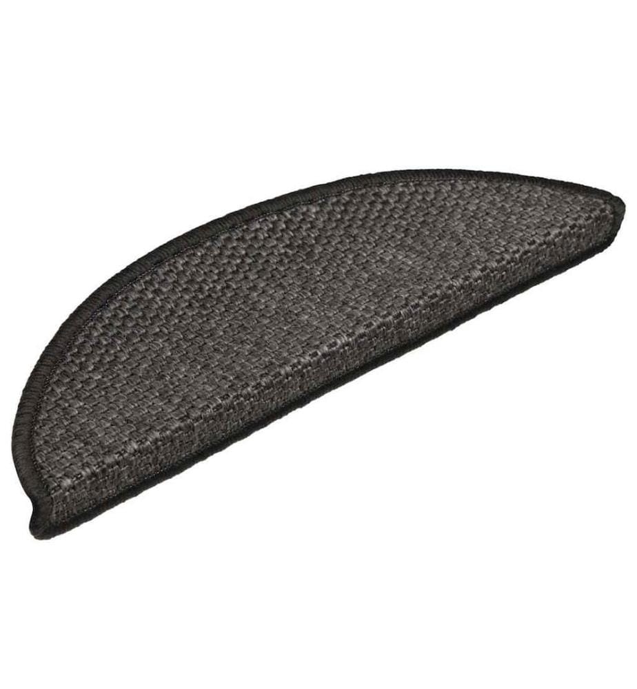 Treppenmatten Selbstklebend Sisal 15 Stk. 56x17x3 cm Anthrazit