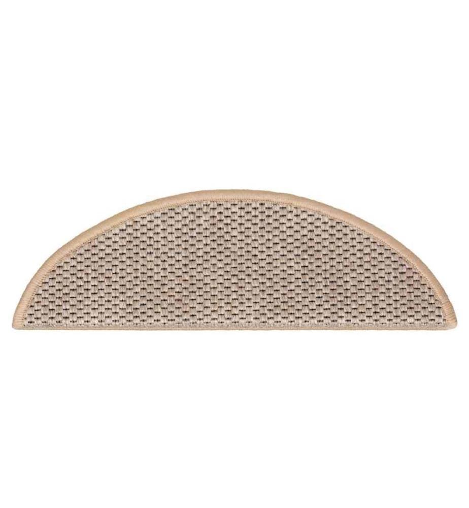 Treppenmatten Selbstklebend Sisal 15 Stk. 56x17x3 cm Hellbeige