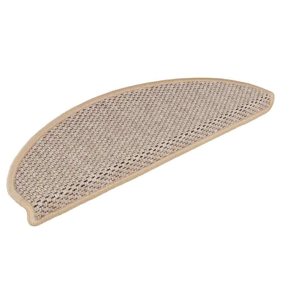 Treppenmatten Selbstklebend Sisal 15 Stk. 65x21x4 cm Hellbeige
