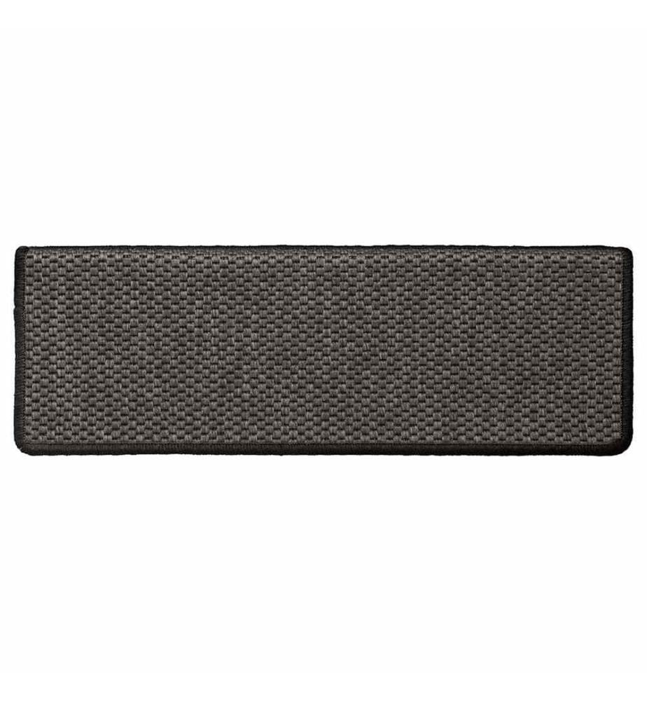 Treppenmatten Selbstklebend Sisal 15 Stk. 65x21x4 cm Anthrazit