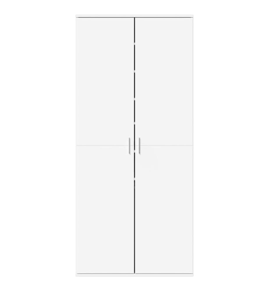 Schuhschrank Weiss 80×39×178 cm Holzwerkstoff