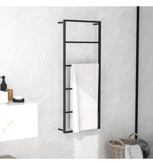 Handtuchständer Schwarz 45x10x115 cm Stahl