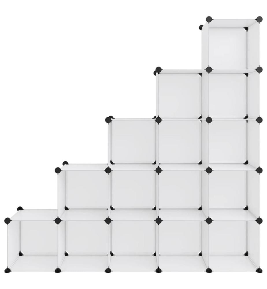Regalsystem mit 15 Würfeln Transparent PP