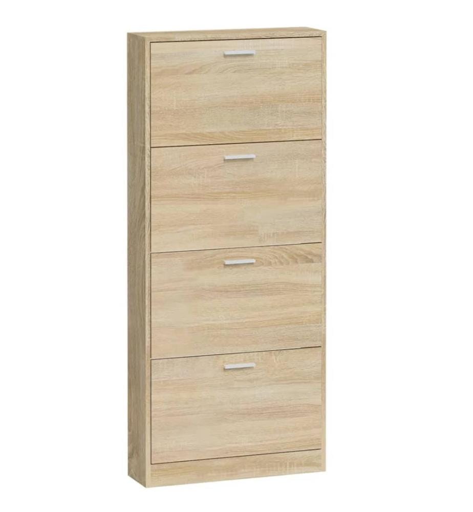 Schuhschrank Eichen-Optik 59x17x150 cm Holzwerkstoff