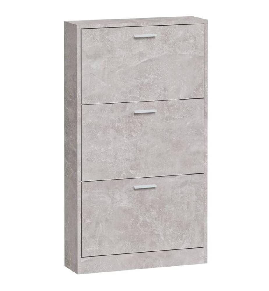 Schuhschrank Betongrau 59x17x108 cm Holzwerkstoff