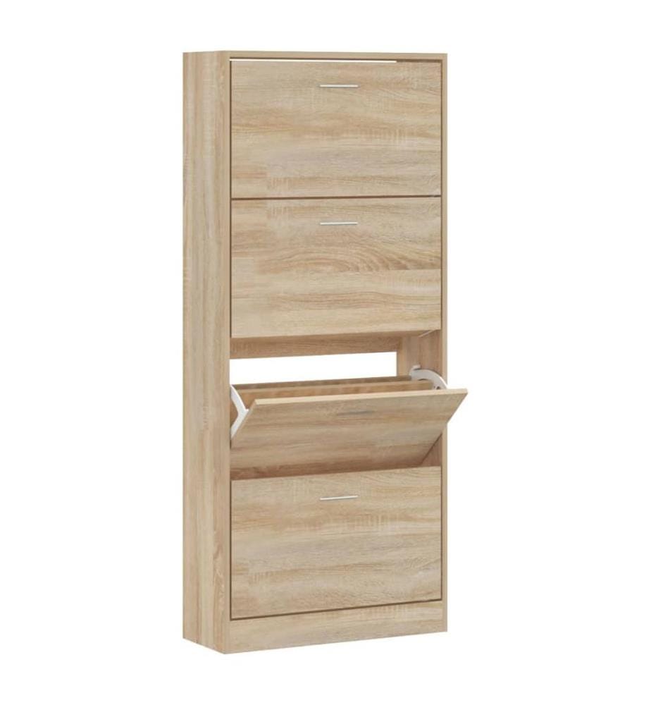 Schuhschrank Sonoma-Eiche 63x24x147 cm Holzwerkstoff