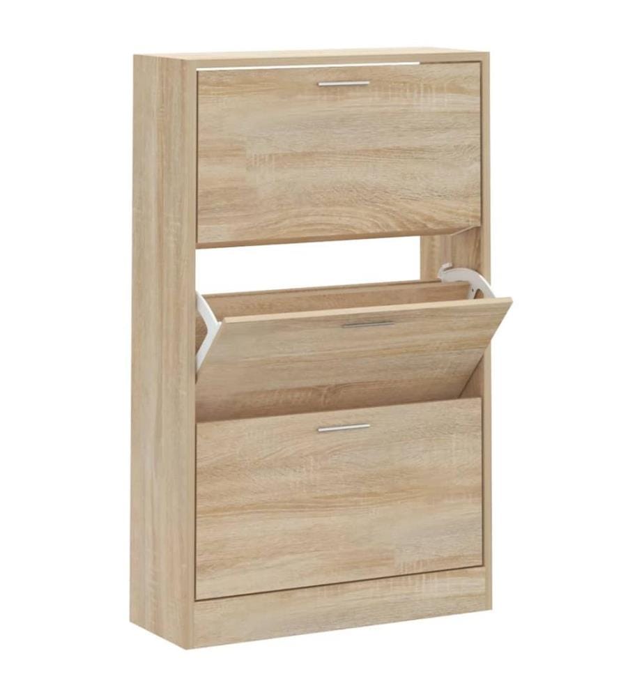 Schuhschrank Sonoma-Eiche 63x24x103 cm Holzwerkstoff