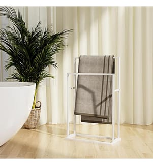 Handtuchständer Weiss 48x24x78,5 cm Eisen