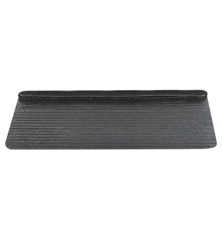 Tapis d'escalier autocollants 15 pcs 65x24,5x3,5 cm Gris