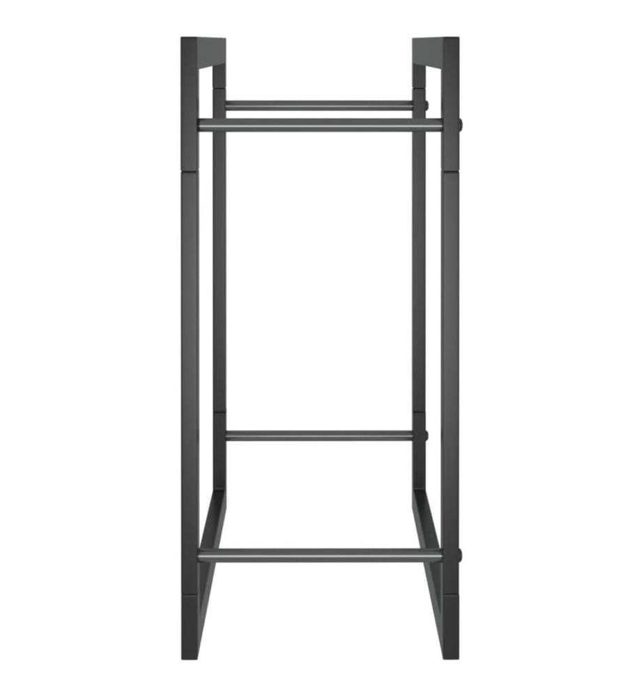 Brennholzregal Mattschwarz 50x28x56 cm Stahl