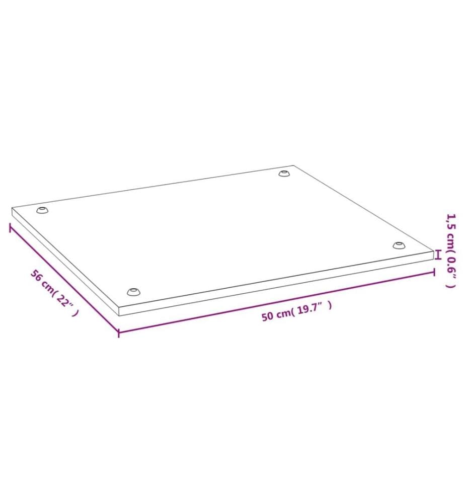 Herdabdeckplatte 50x56x1,5 cm Bambus