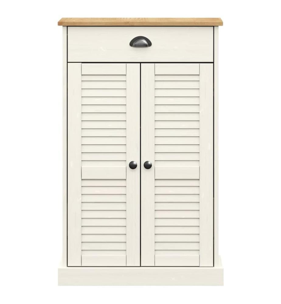 Schuhschrank VIGO Weiss 60x35x96 cm Massivholz Kiefer