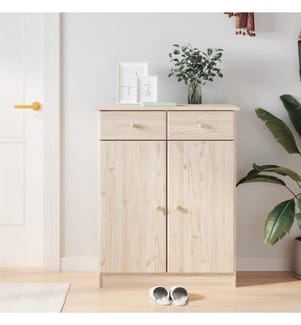 Schuhschrank ALTA 77x35x96 cm Massivholz Kiefer