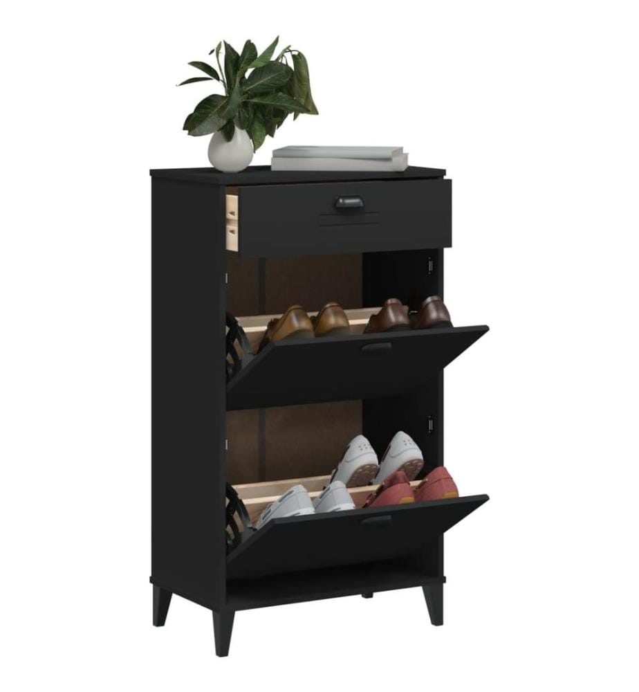 Schuhschrank VIKEN Schwarz Holzwerkstoff
