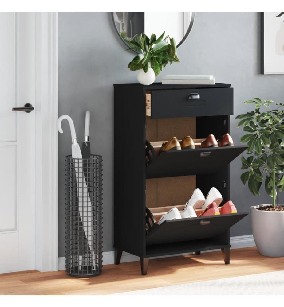 Schuhschrank VIKEN Schwarz Holzwerkstoff