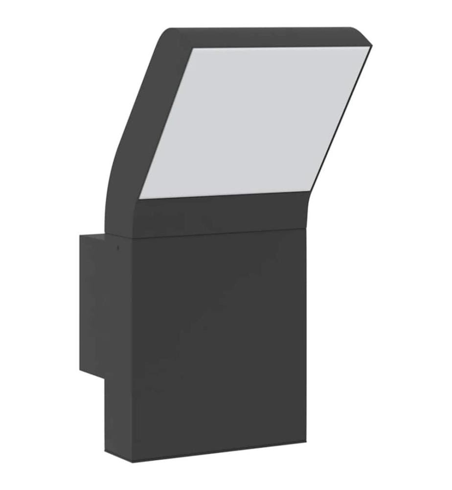 Appliques murales LED d'extérieur 2 pcs noir