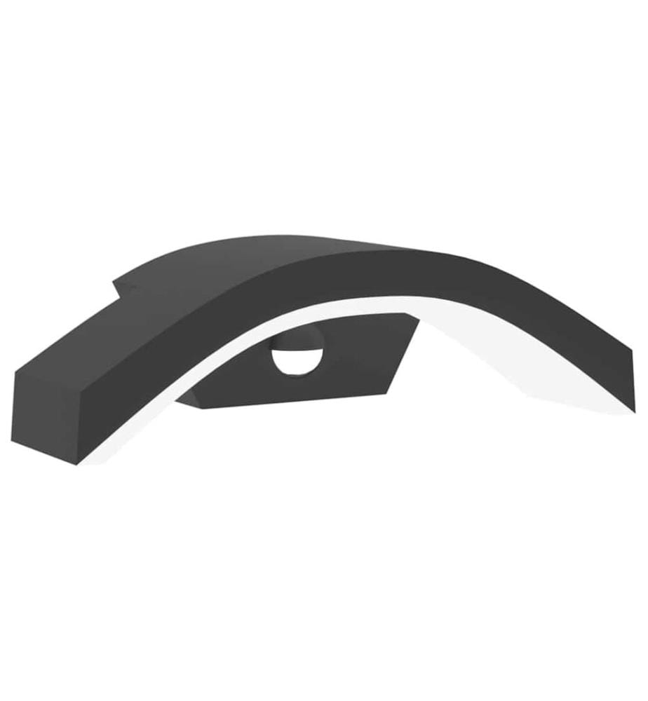 LED-Aussenwandleuchte mit Sensor Schwarz Aludruckguss