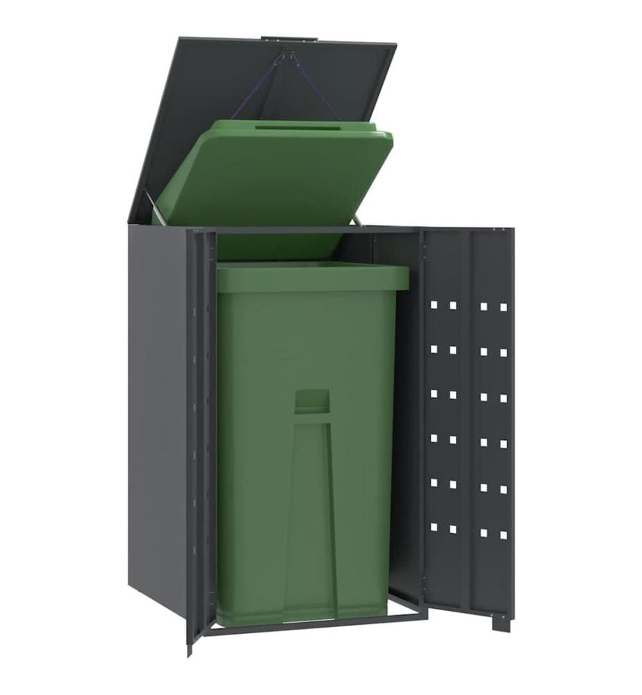 Mülltonnenbox für Einzeltonne Anthrazit 69x79x117 cm Stahl