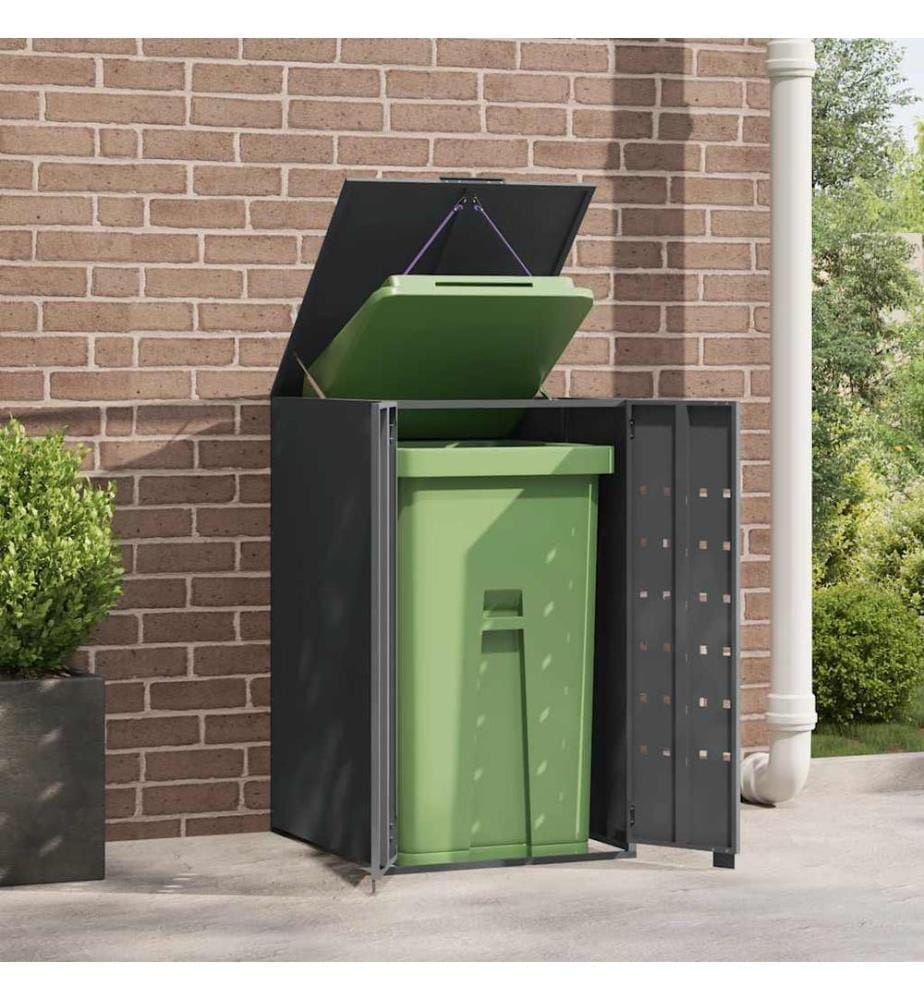 Mülltonnenbox für Einzeltonne Anthrazit 69x79x117 cm Stahl