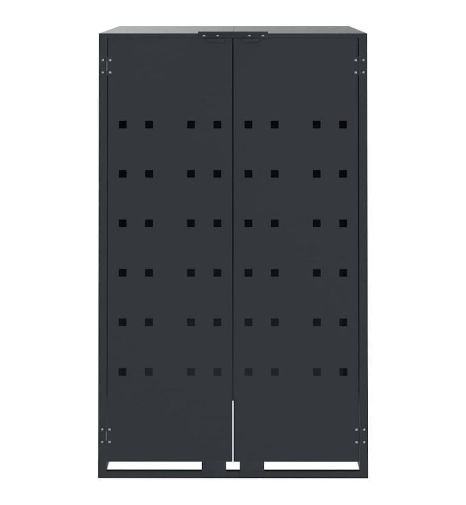 Mülltonnenbox für Einzeltonne Anthrazit 69x79x117 cm Stahl