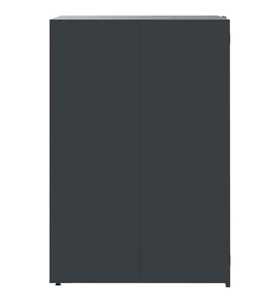 Mülltonnenbox für Einzeltonne Anthrazit 69x79x117 cm Stahl
