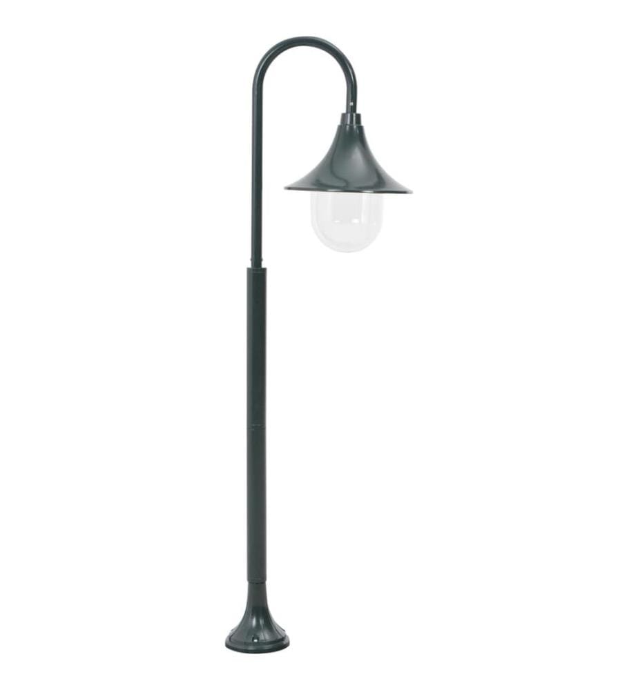 Garten-Pollerleuchte E27 120 cm Aluminium Dunkelgrün