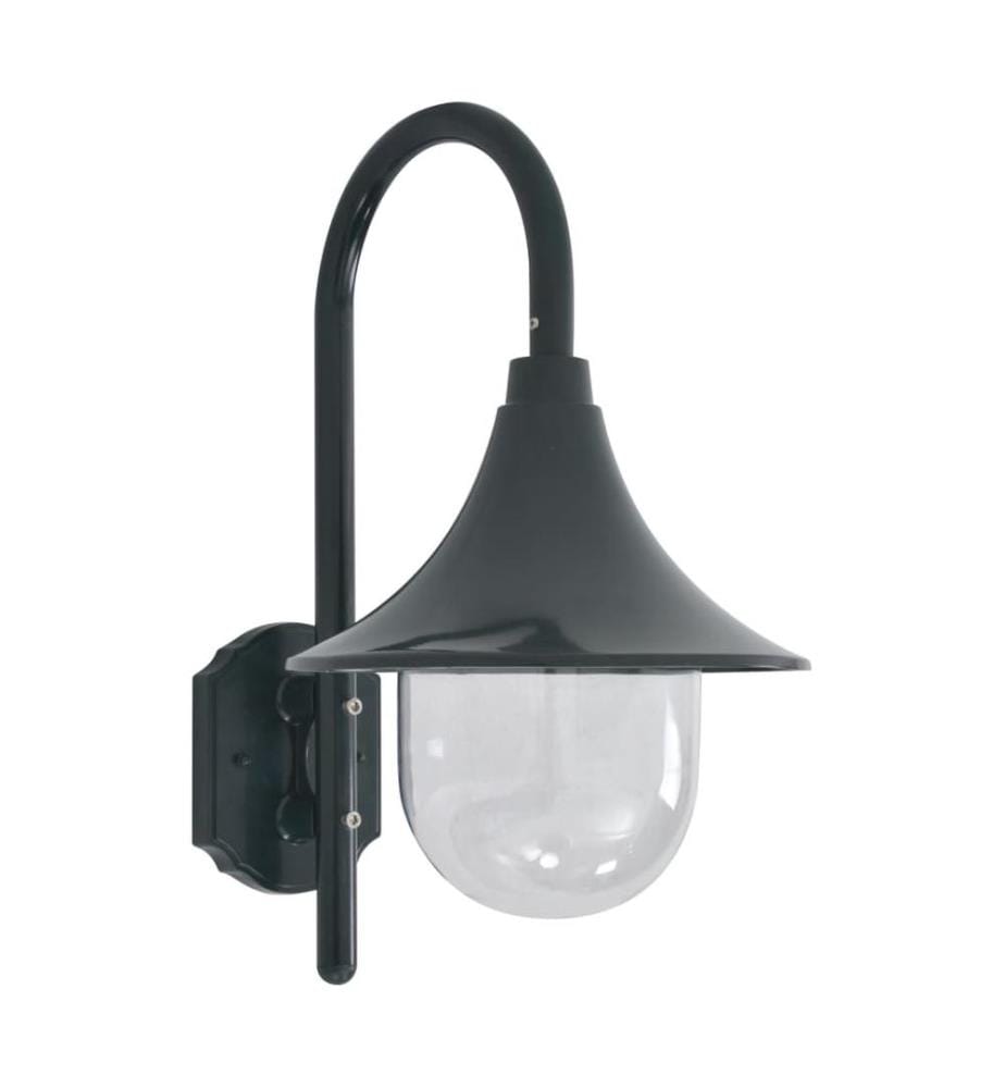 Garten-Wandleuchte E27 42 cm Aluminium Dunkelgrün