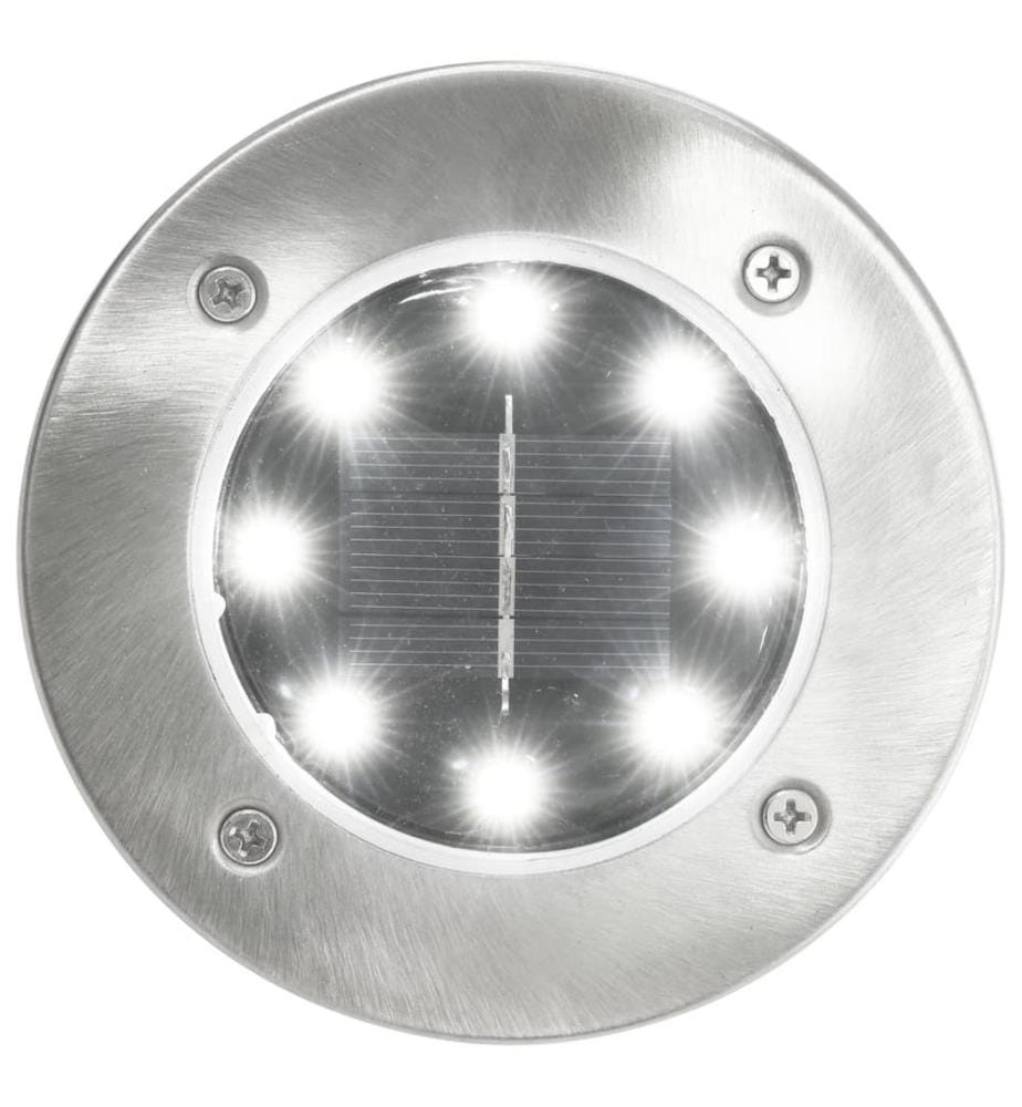 Lampe solaire au sol 8 pcs Lumières LED blanches