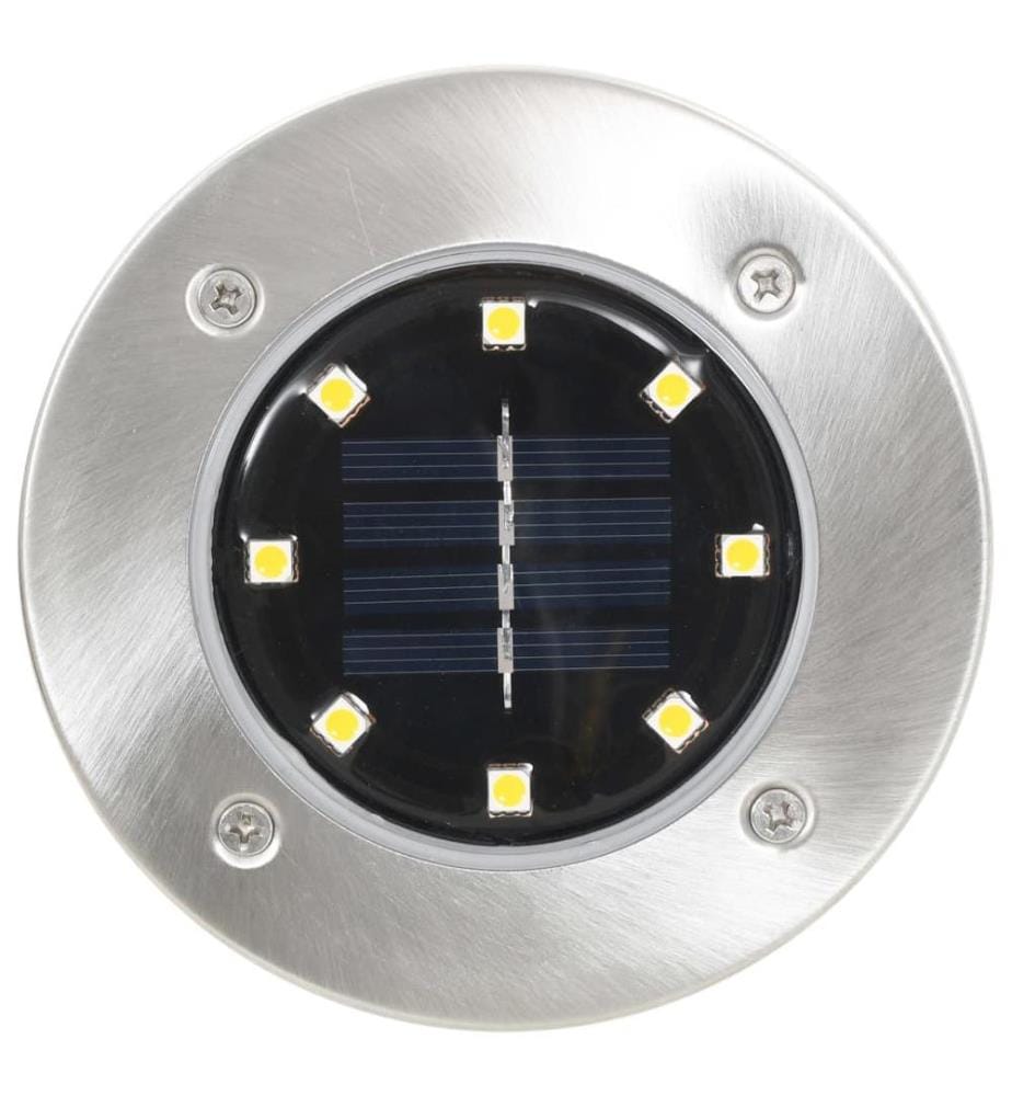 Lampe solaire au sol 8 pcs Lumières LED blanches