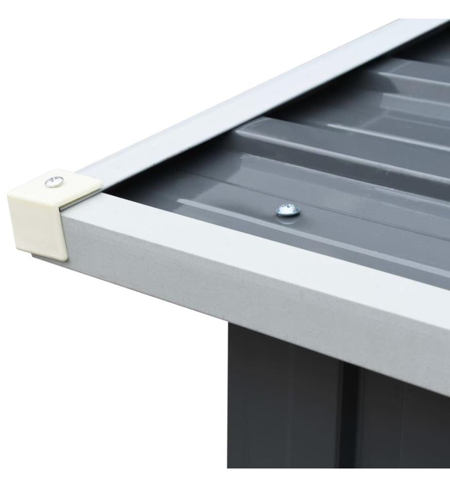 Brennholzlager aus verzinktem Stahl 330 x 92 x 153 cm Grau