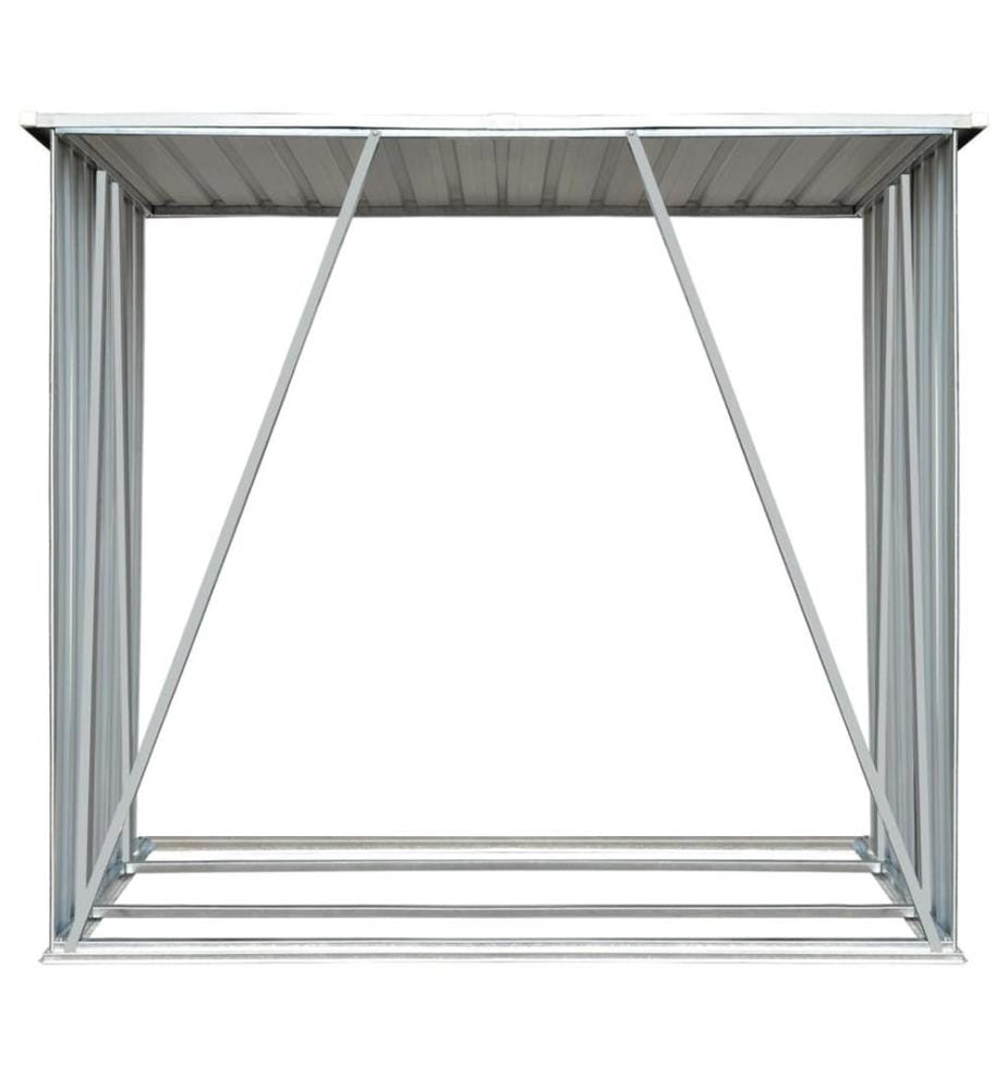 Brennholzlager Verzinkter Stahl 163 x 83 x 154 cm Braun