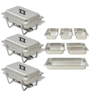 Chafing Dish Set 3-tlg. Edelstahl