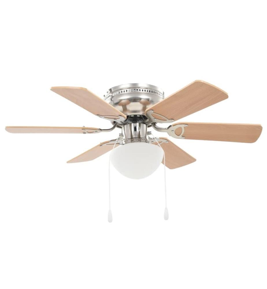 Dekorativer Deckenventilator mit Leuchtmittel 82 cm Hellbraun