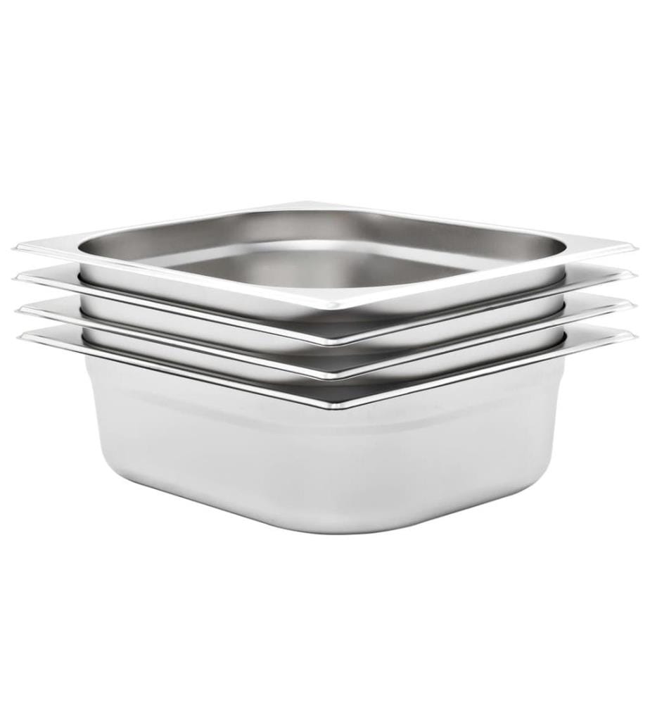 Gastronormbehälter 4 Stk. GN 1/2 100 mm Edelstahl