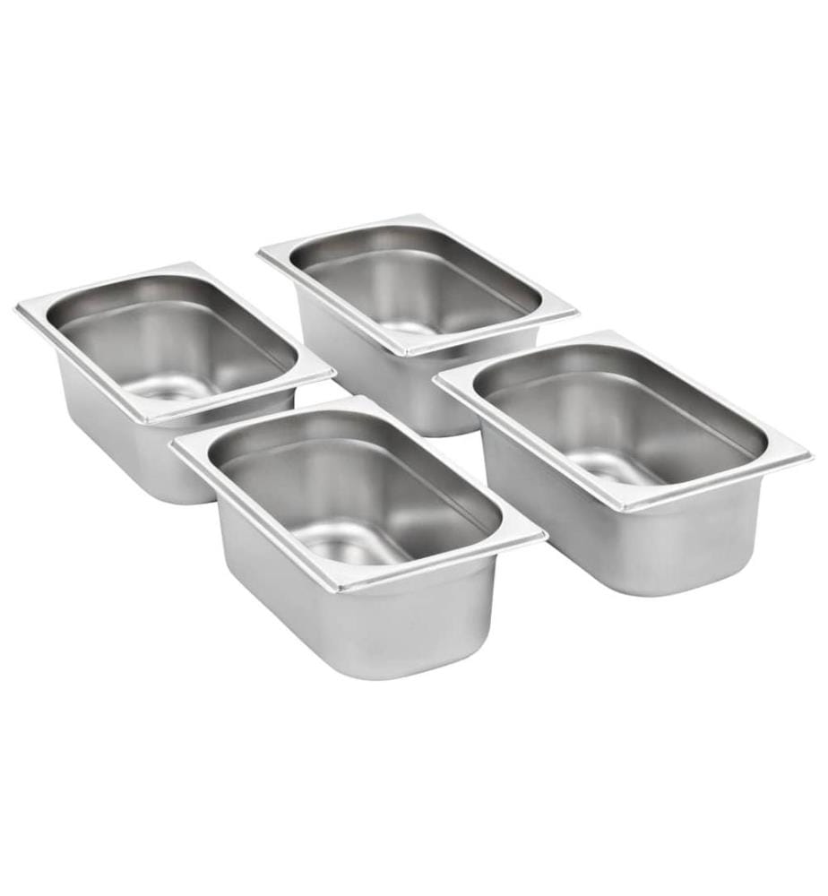 Gastronormbehälter 8 Stk. GN 1/4 100 mm Edelstahl