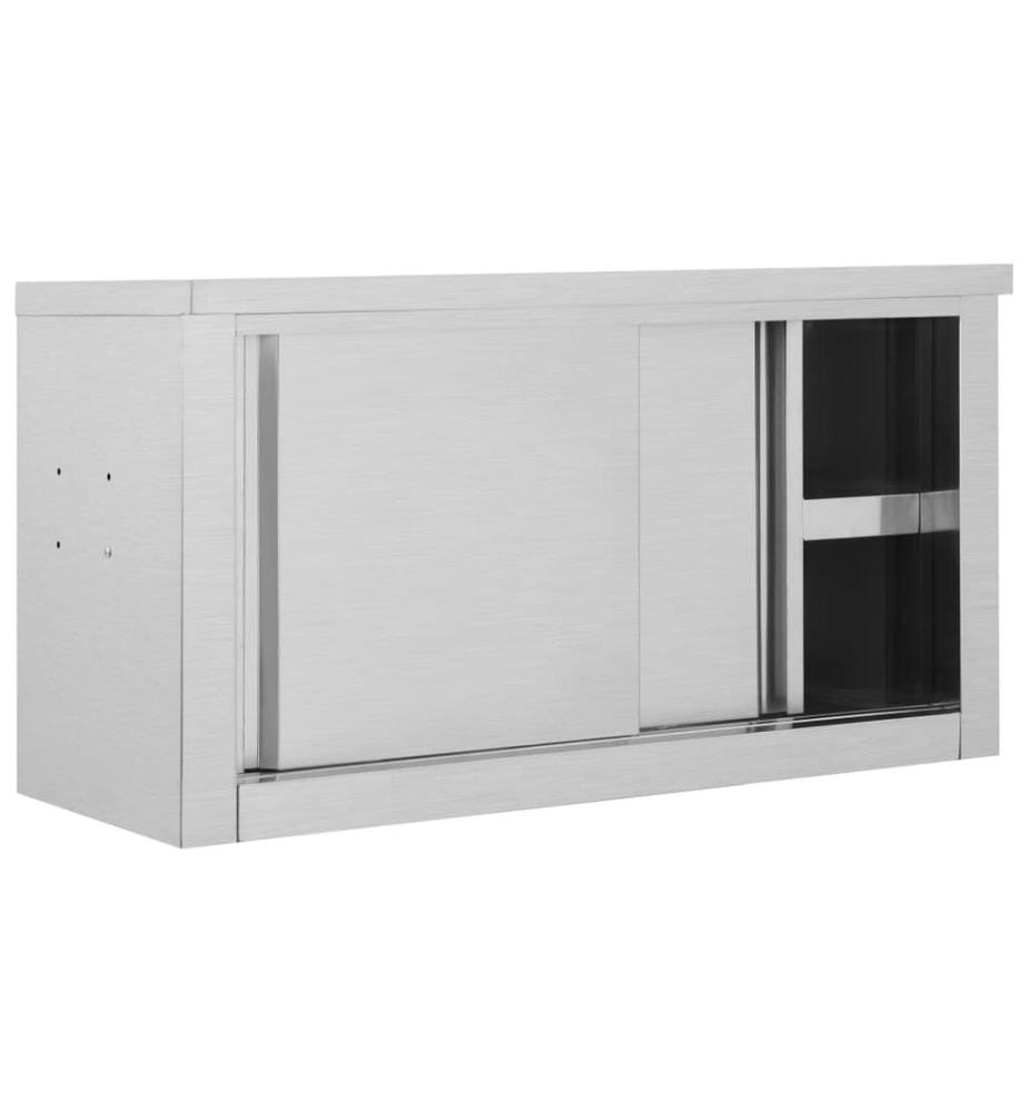Armoire de cuisine avec portes coulissantes 90x40x50 cm Inox